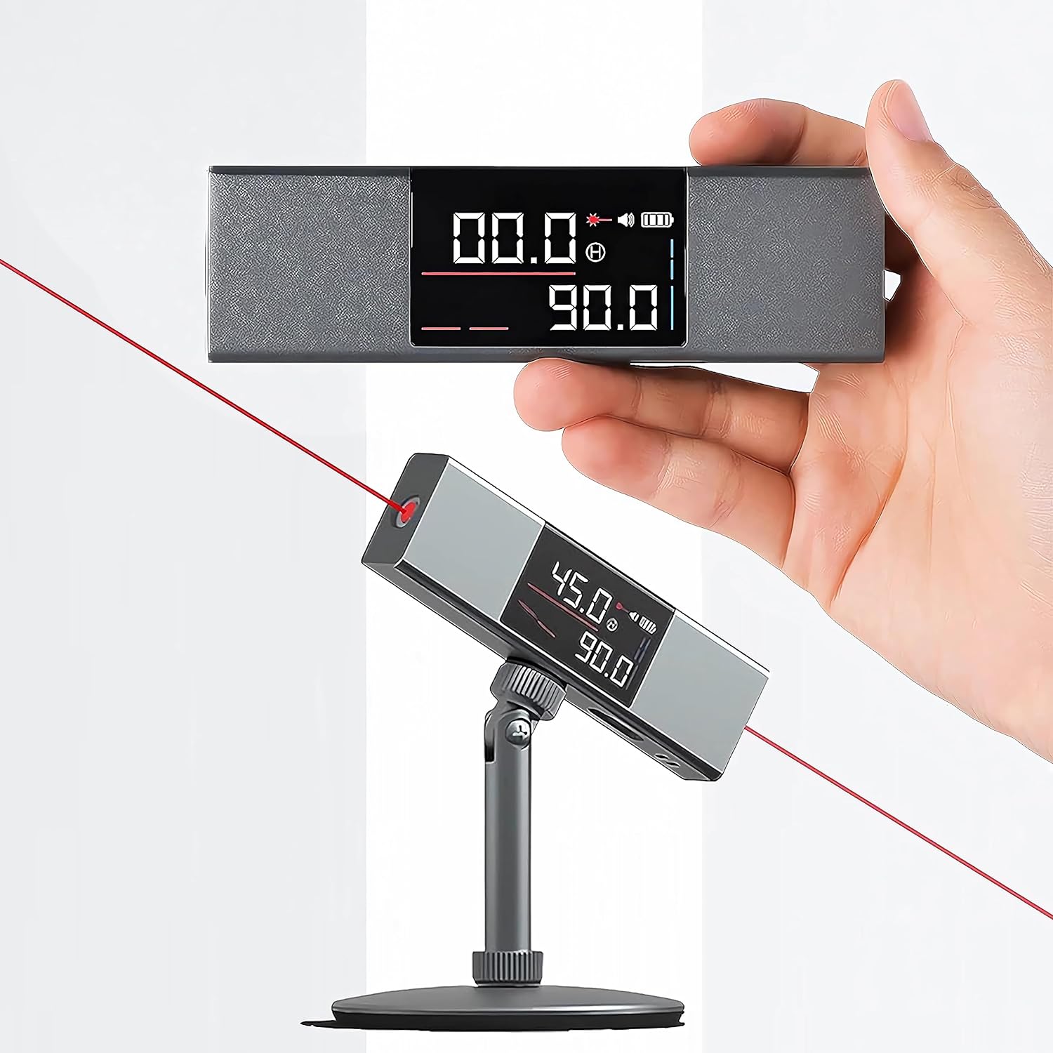 double laser DUKA جهاز قياس الزوايا باستعمال الليزر شاشة عالية الدقة