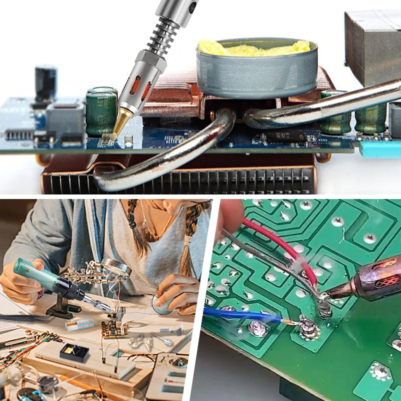 مكواة لحام الغاز اللاسلكية المحمولة 4 في 1 قابل للتعديل تصل حرارته ل℃1300