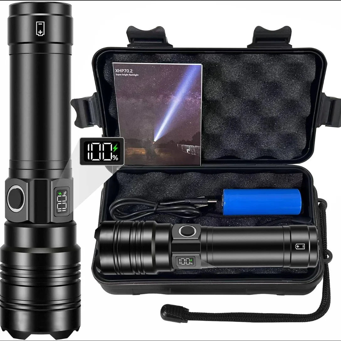 Lampe Torche Rechargeable LED Télescopique Ultra Puissante  مصباح يدوي فائق السطوع
