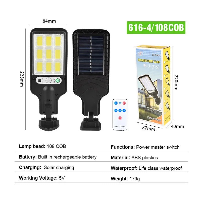 مصباح الطاقة الشمسية solar light lamp 120w Projecteurs solaires كشاف LED