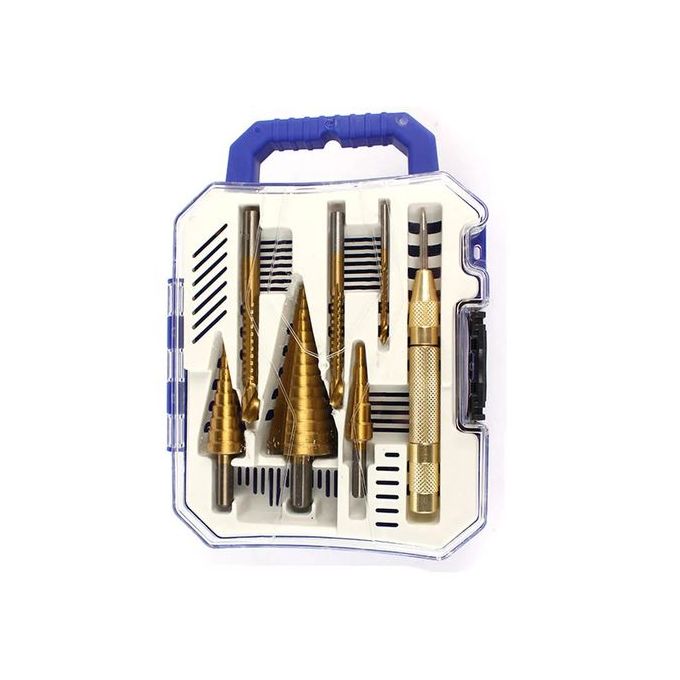 ميشات من التيتانيوم  Kit de 7 Forets en Acier au Titane طقم مثقاب متدرج مكون من 7 قطع