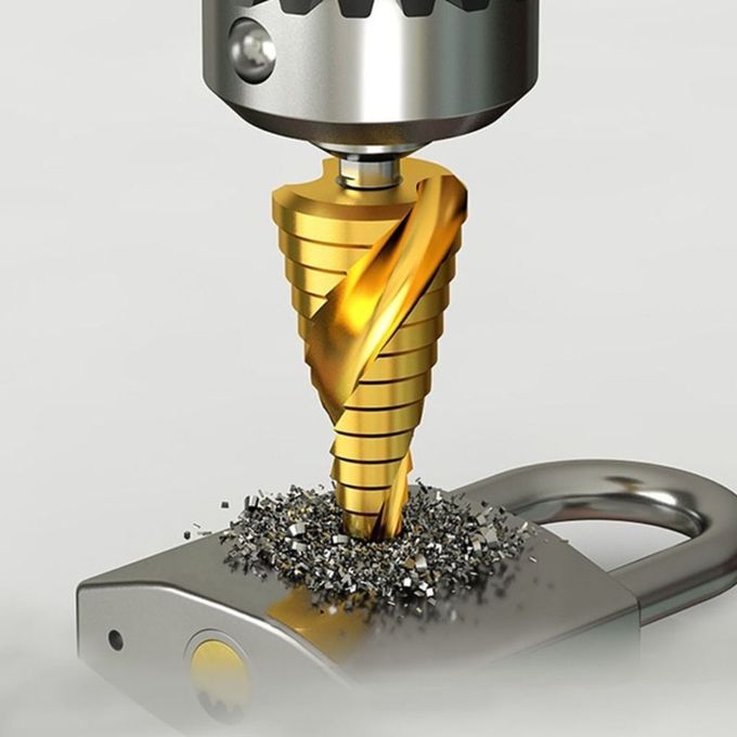 ميشات من التيتانيوم  Kit de 6 Forets en Acier au Titane طقم مثقاب متدرج مكون من 6 قطع