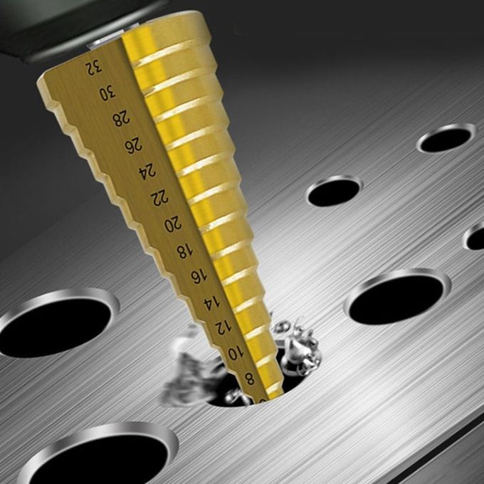 ميشات من التيتانيوم  Kit de 6 Forets en Acier au Titane طقم مثقاب متدرج مكون من 6 قطع