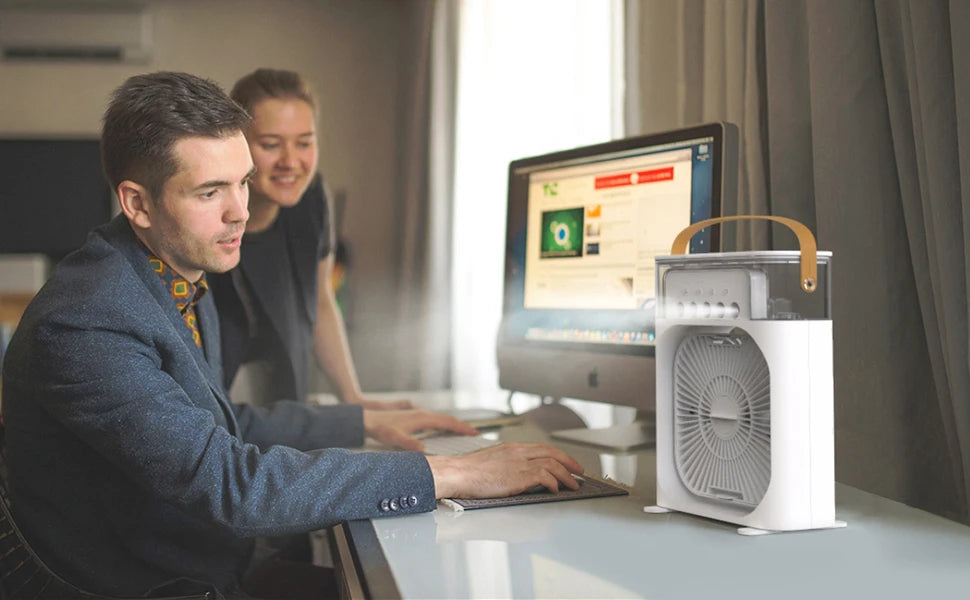 مروحة تبريد صغيرة محمولة، مبرد هواء و مكيف محمول Mini Cold Air Conditioner