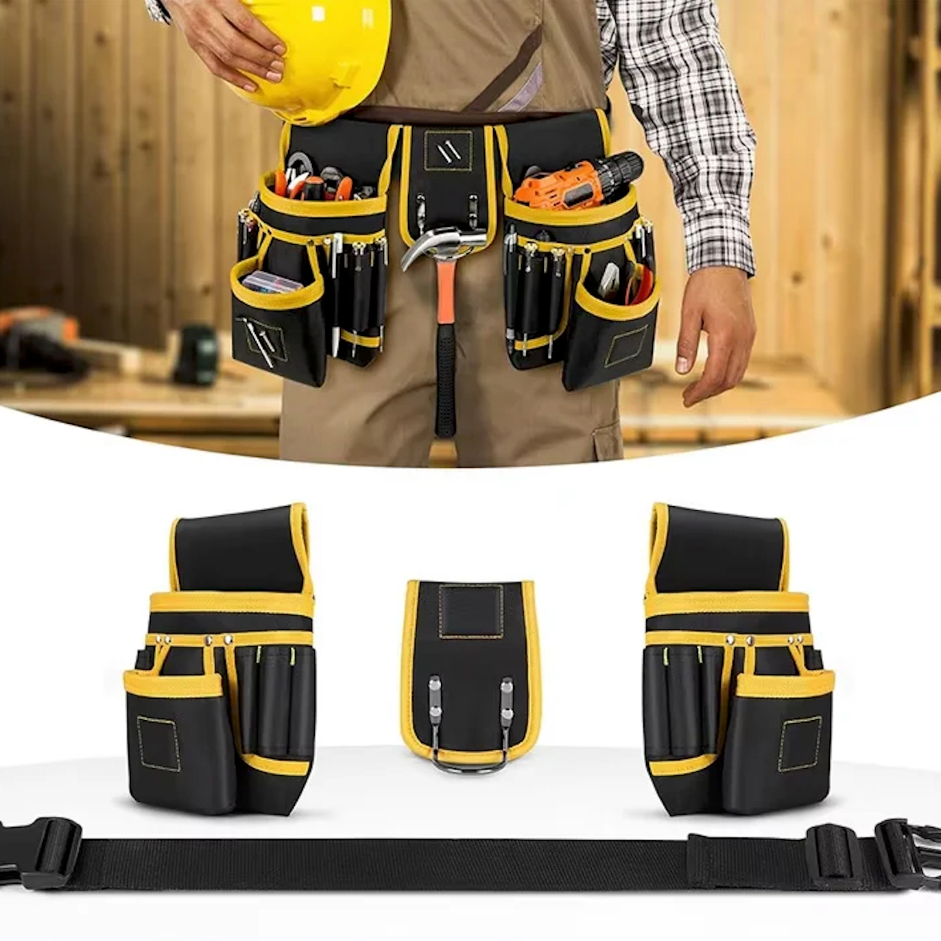 Tool Belt Bag Professional Pocket Carpenters حزام أدوات مع صدرية احترافي