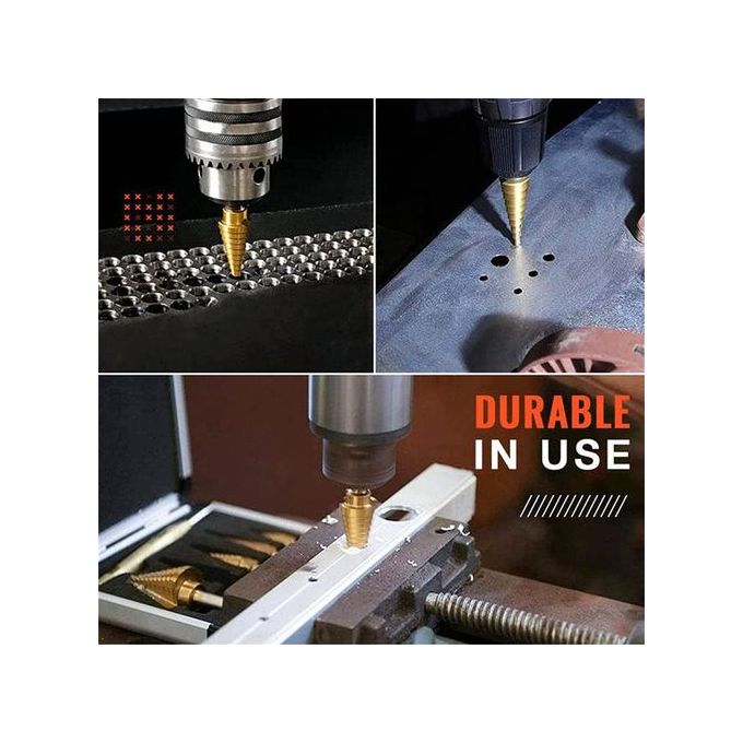 ميشات من التيتانيوم  Kit de 6 Forets en Acier au Titane طقم مثقاب متدرج مكون من 6 قطع