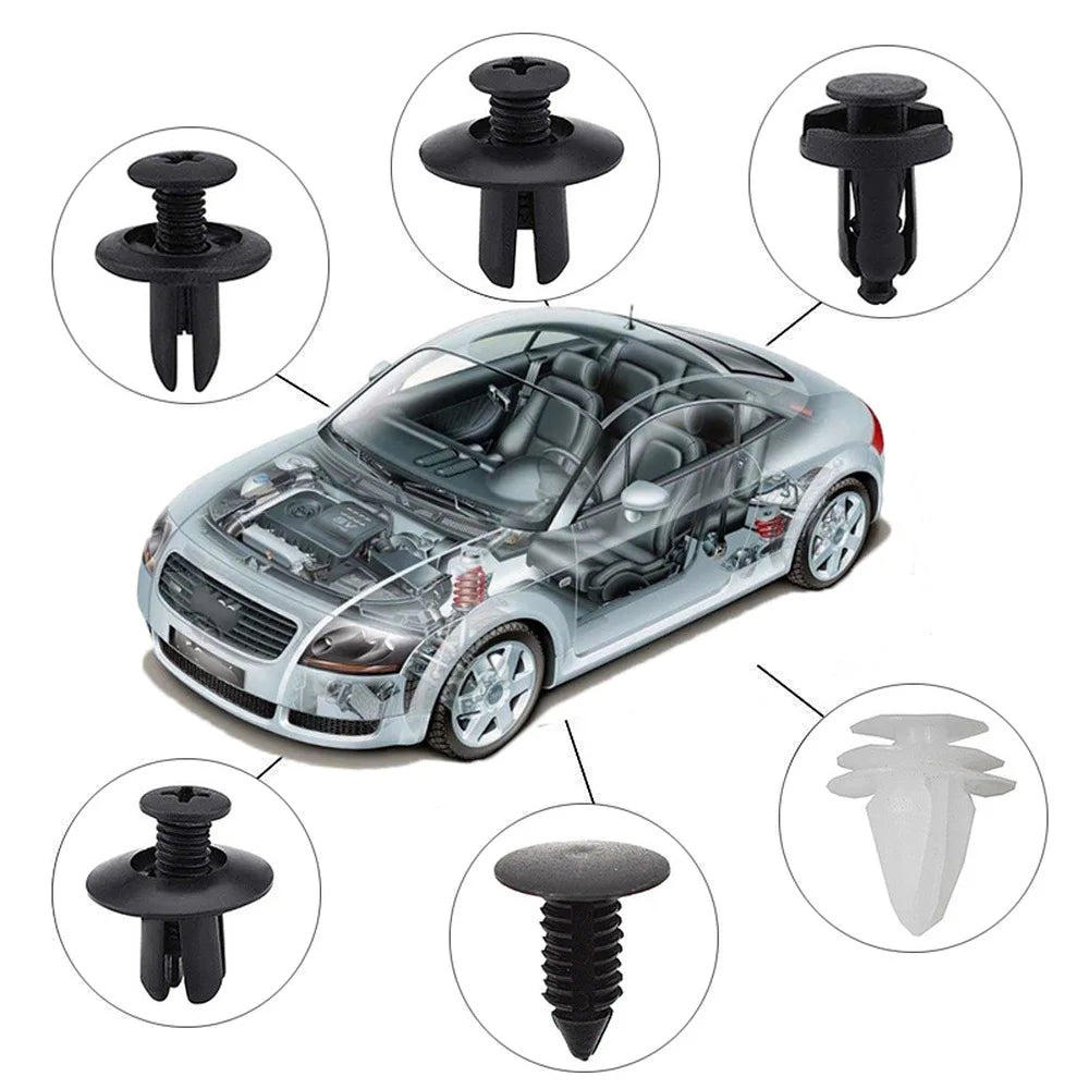 علبة براغي لأجزاء السيارات متكاملة auto Universal Push Type plastic rivet Car Mixed Clips