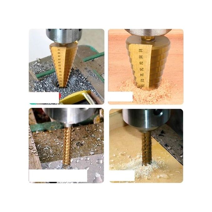 ميشات من التيتانيوم  Kit de 6 Forets en Acier au Titane طقم مثقاب متدرج مكون من 6 قطع