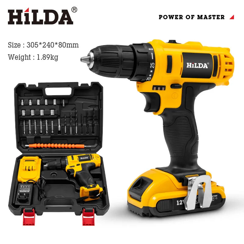 مثقاب ومفك البراغي perseuse viseuse 21V HILDA cordless drill