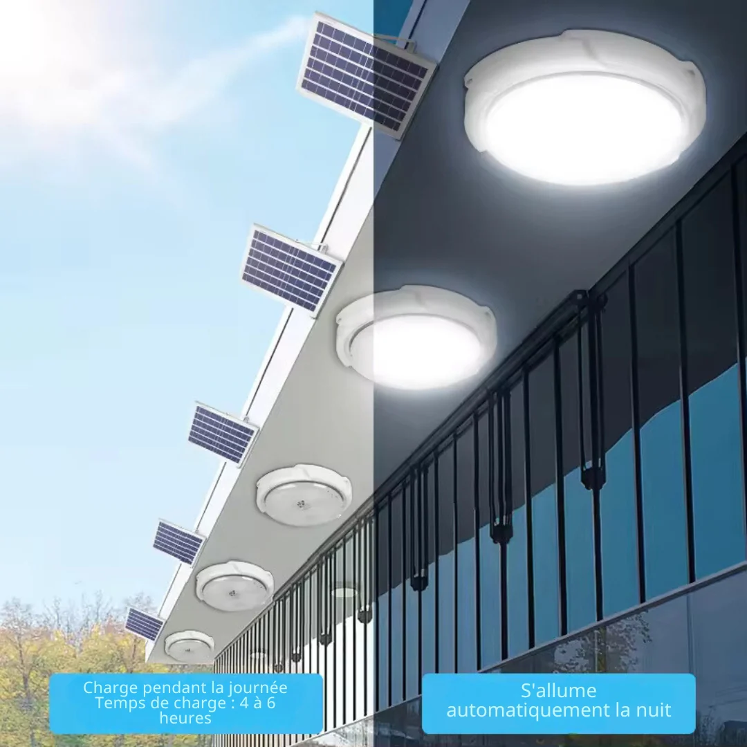 Plafonnier Solaire 200W LED Solar Ceiling Light المصباح الشمسي السقفي بقدرة 200 واط