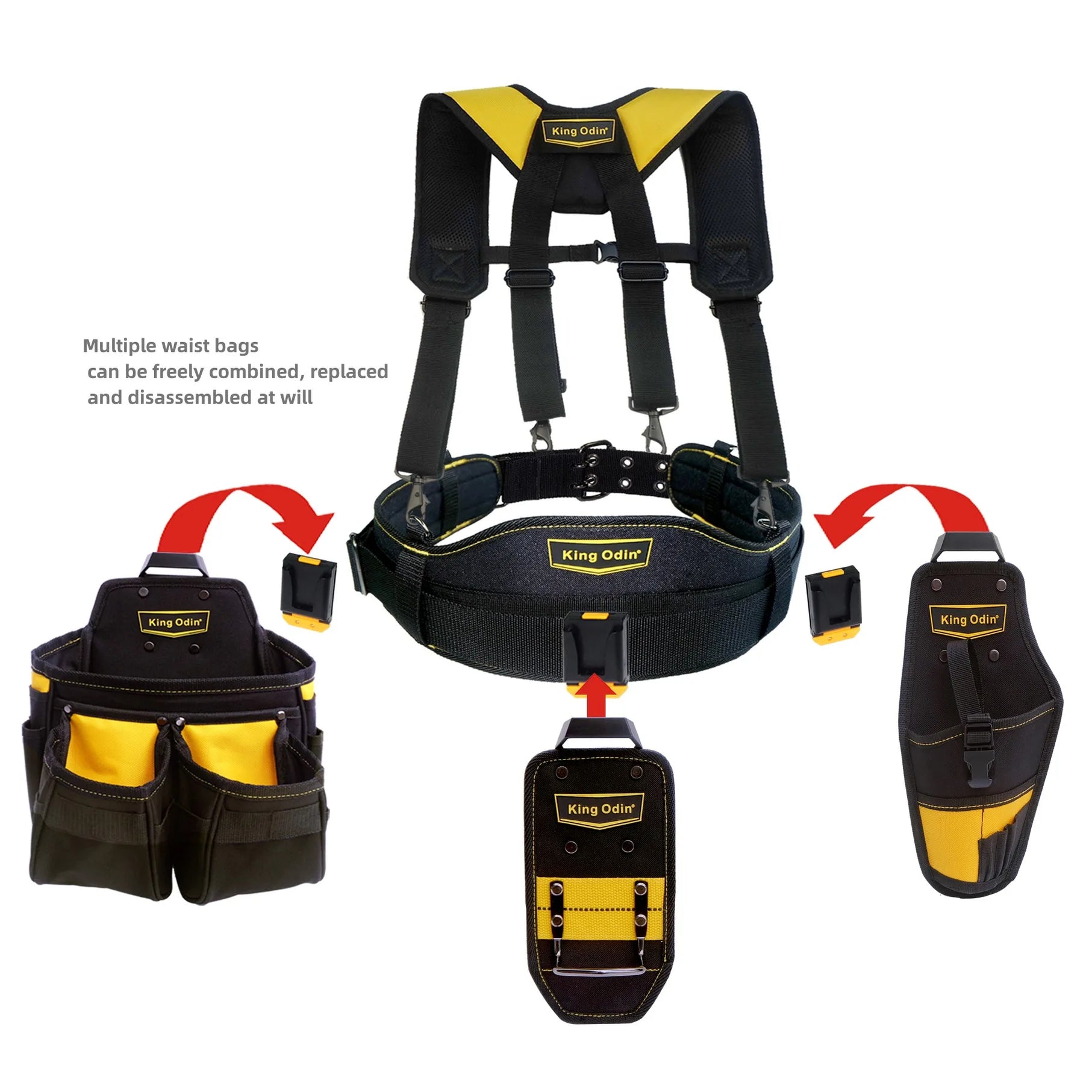 Tool Belt Bag Professional Pocket Carpenters حزام أدوات مع صدرية Tool Belt Vest