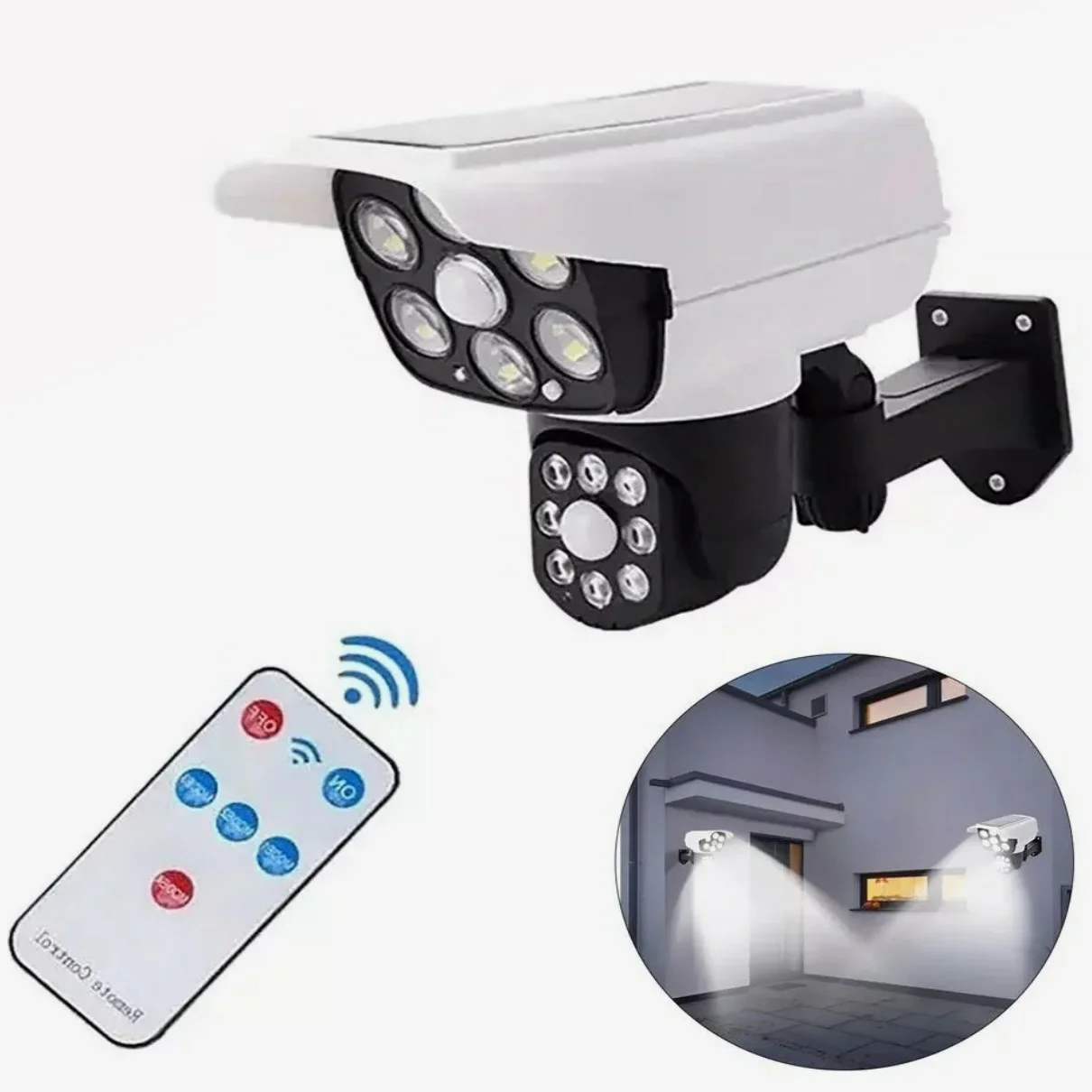 مصباح الطاقة الشمسية مع كاميرا وهمية solar sensor light with camera