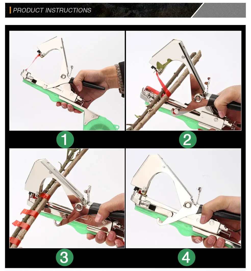 Taying Machine Tools آلة ربط النباتات والأشجار سهلة لدعم وربط النباتات بالعصي