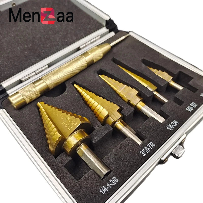 ميشات من التيتانيوم  Kit de 6 Forets en Acier au Titane طقم مثقاب متدرج مكون من 6 قطع