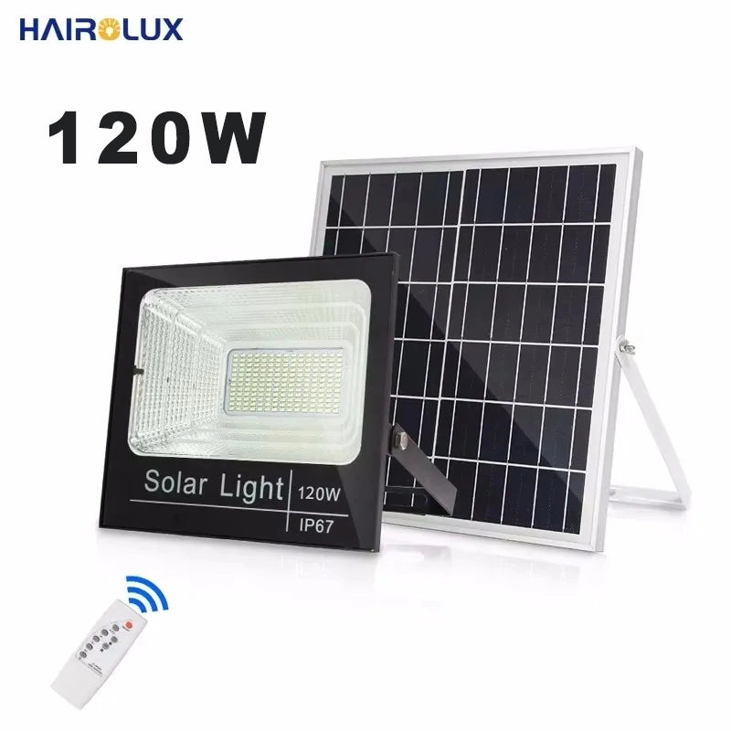 مصباح الطاقة الشمسية flood solar light projecteur solaire hairolux 120W