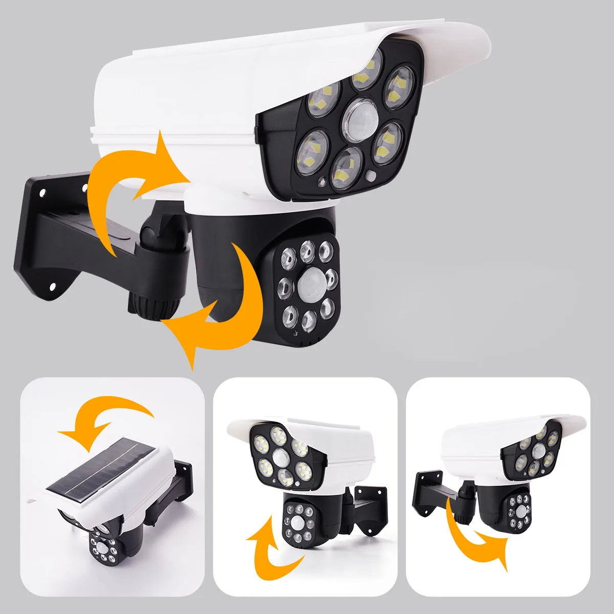 مصباح الطاقة الشمسية مع كاميرا وهمية solar sensor light with camera