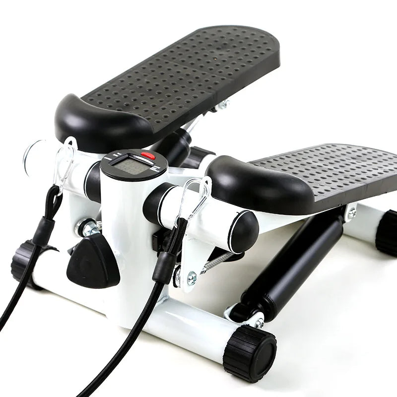 LCD جهاز اللياقة البدنية و المشي للتمرين في المنزل مع أشرطة مقاومة و شاشة mini stepper exercise machine