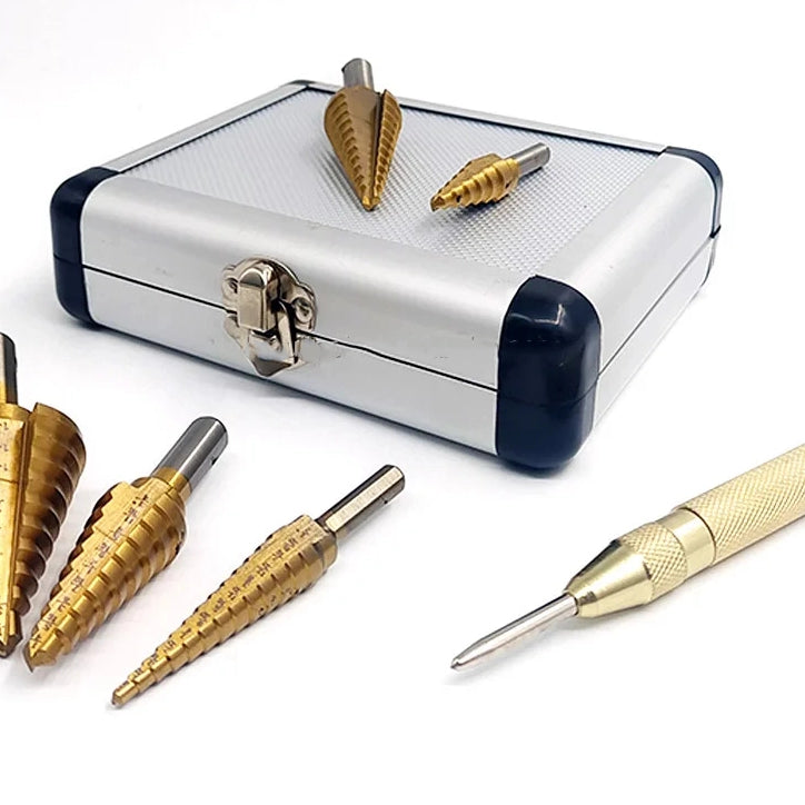 ميشات من التيتانيوم  Kit de 6 Forets en Acier au Titane طقم مثقاب متدرج مكون من 6 قطع